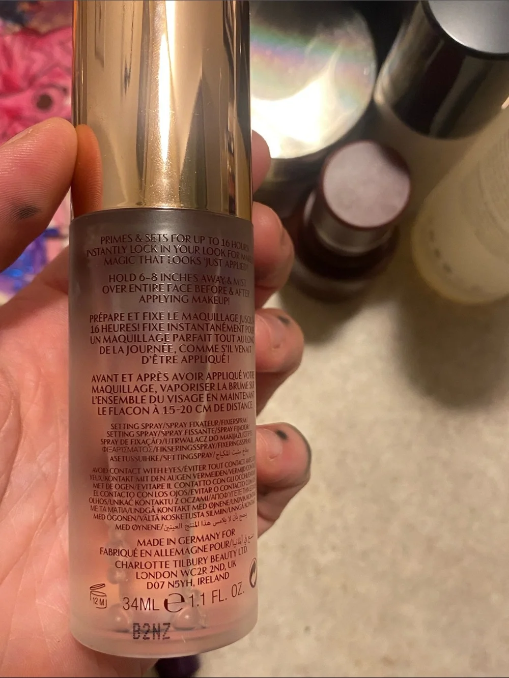 Charlotte Tilbury Airbrush Flawless Setting Spray — 90% full
